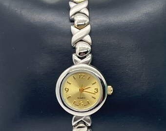 Silvertone heart watch