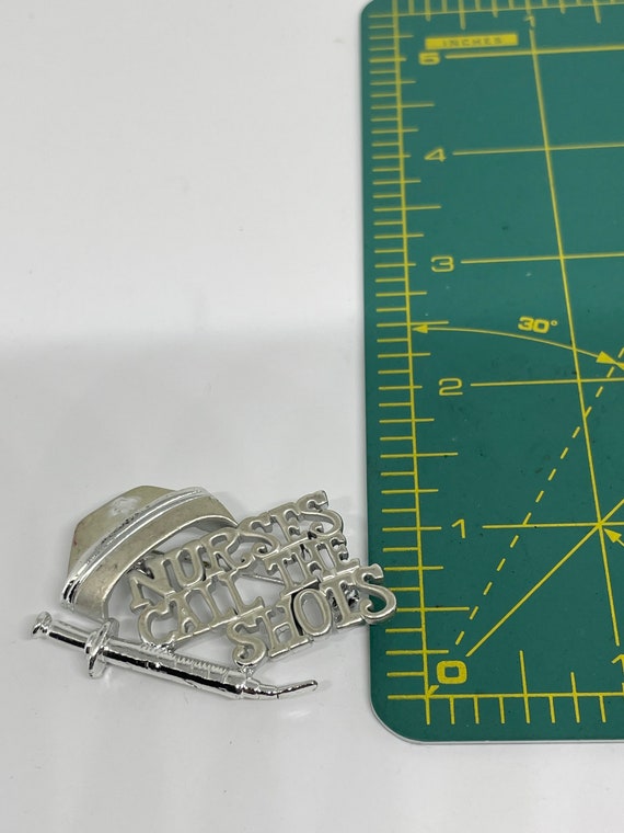 Vintage Nurses Call the shots pin - Gem