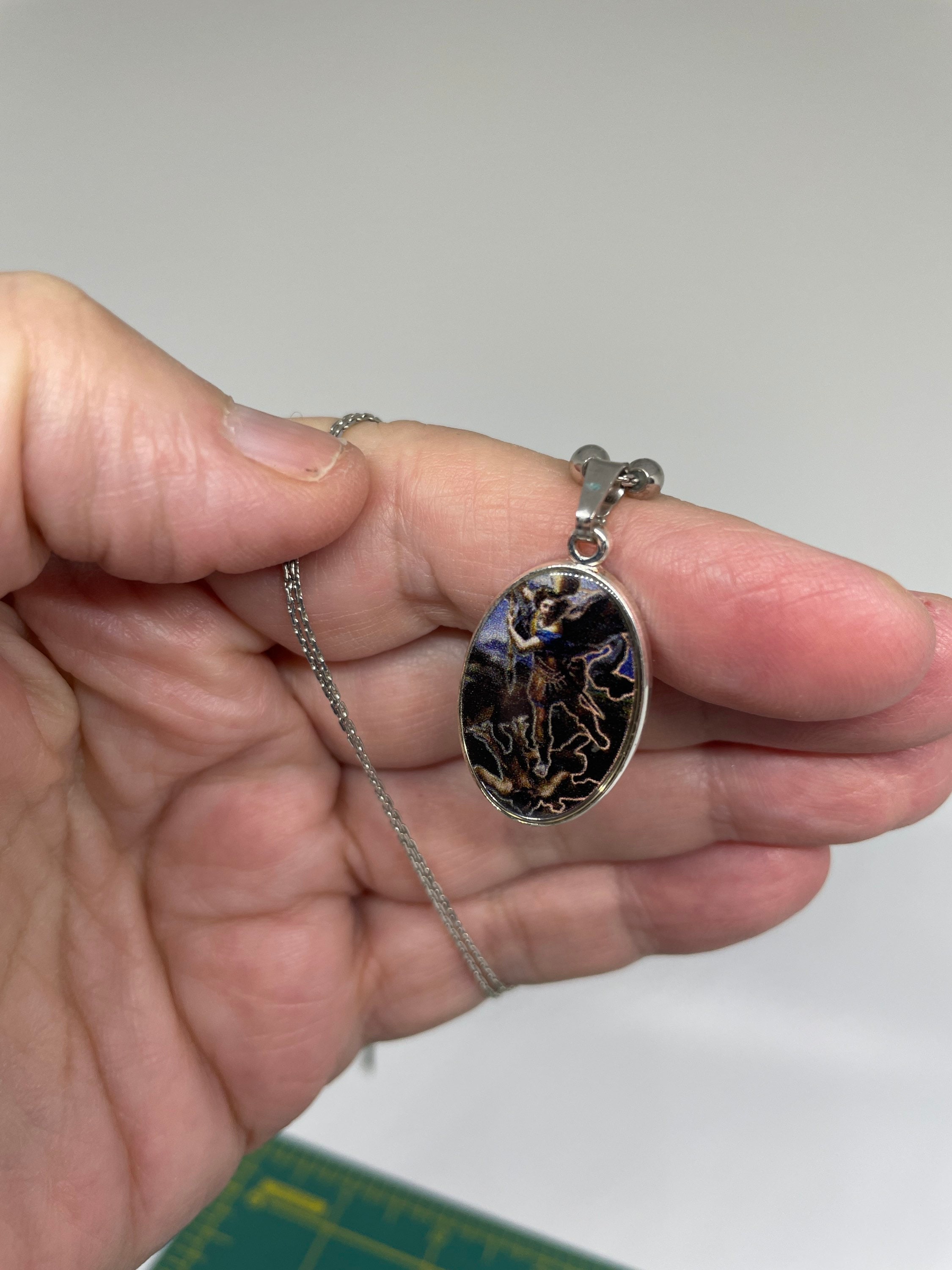 Alex and Ani Color Infused St Michael Necklace Etsy