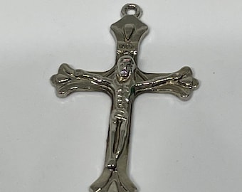 Vintage Silvertone cross pendant