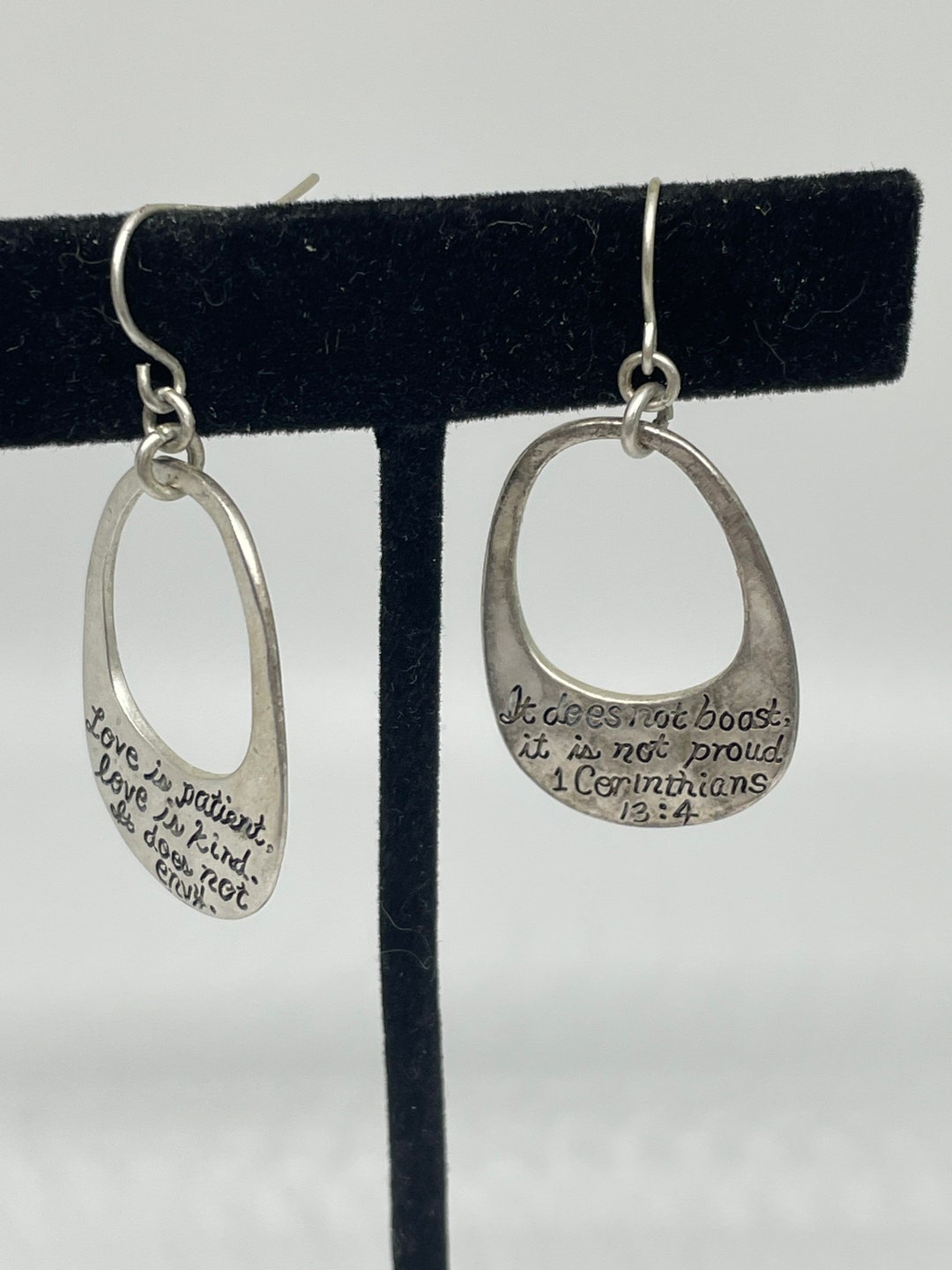 Vintage Christian Pierced Earrings Etsy