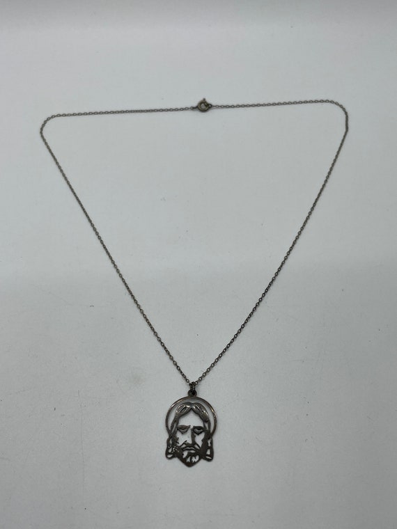 Vintage face of Christ necklace - image 4