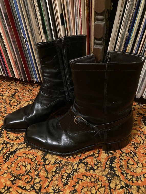 60s 70s Vintage JC Penney Beatle Boots with Side Z