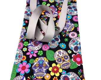 Candy Skulls Syringe Pump Driver /Storage Bag approx 11.5" x 6.5" wide with Cross Body Strap