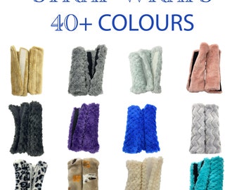 5-5.5" CPAP BIPAP Ventilator Headgear Hook and loop Cheek Covers Double thickness Special Needs Soft fleece