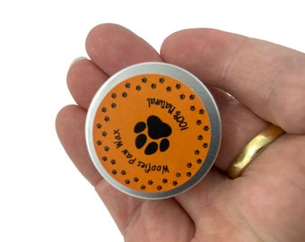 Barattolo da 10 g/30 g di cera per zampe Woofies - Crema al burro Ingredienti 100% naturali adatti anche per naso irritato e pelle secca Riempitivo per la calza della Befana