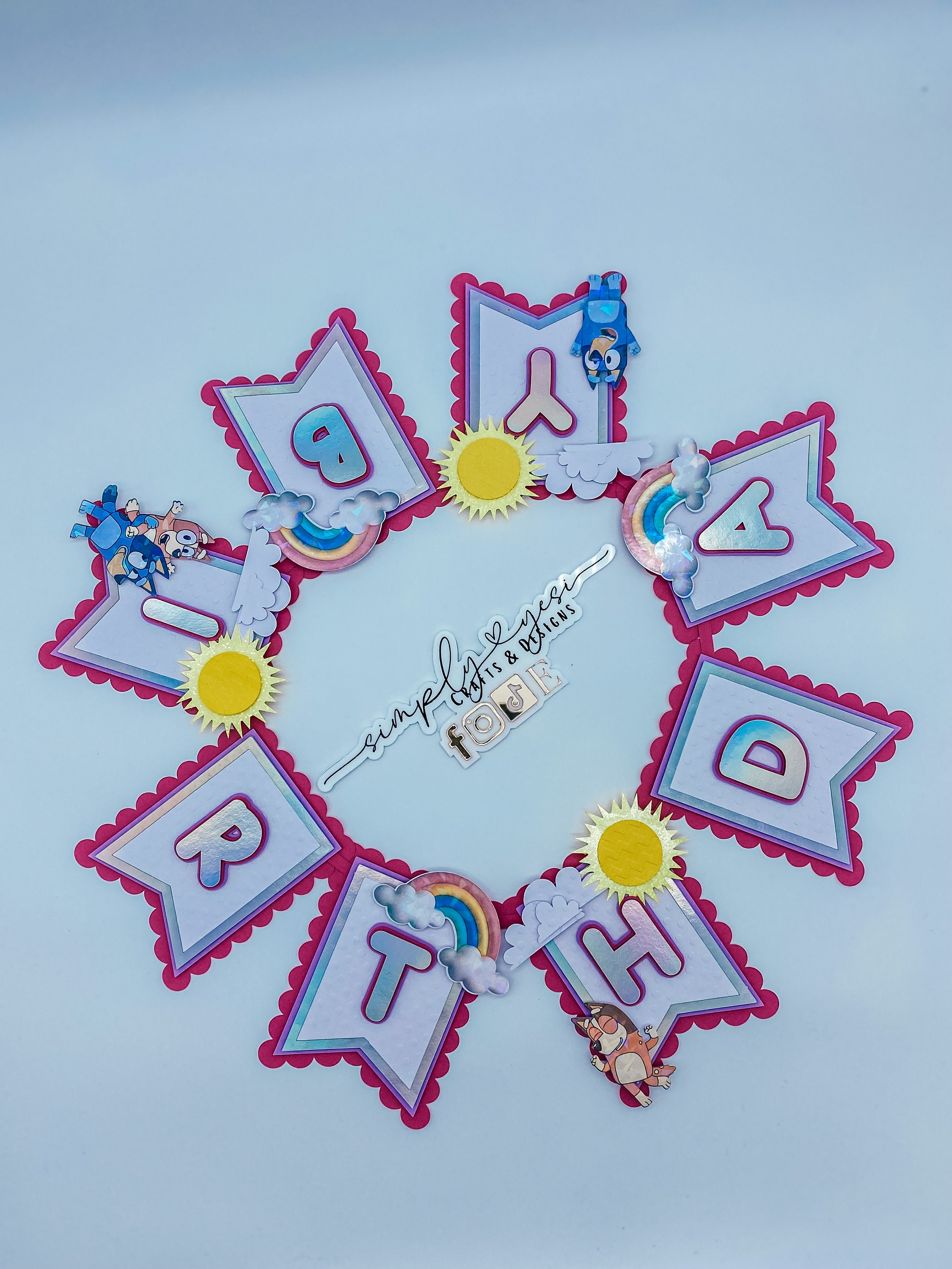 Bluey Inspired Birthday Banner