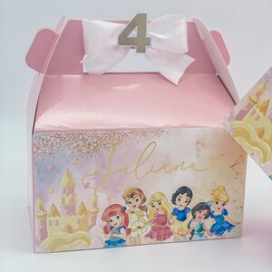 Birthday Gable Box, Custom Birthday Favors Box, Custom Candy Bags, Candy Boxes, Princess, Themed Birthday Parties