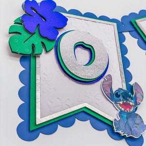 Stitch Inspired Birthday Banner, Girls Birthday Banner, Boys Birthday Banner