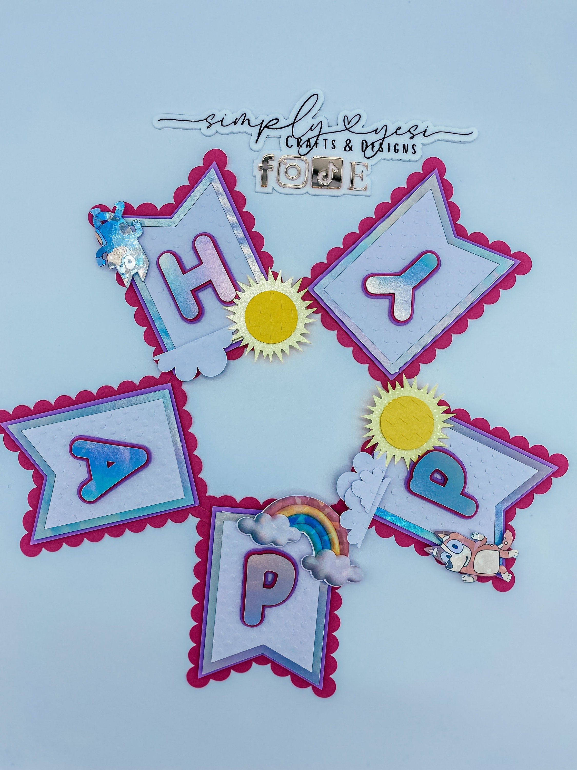 Bluey Inspired Birthday Banner