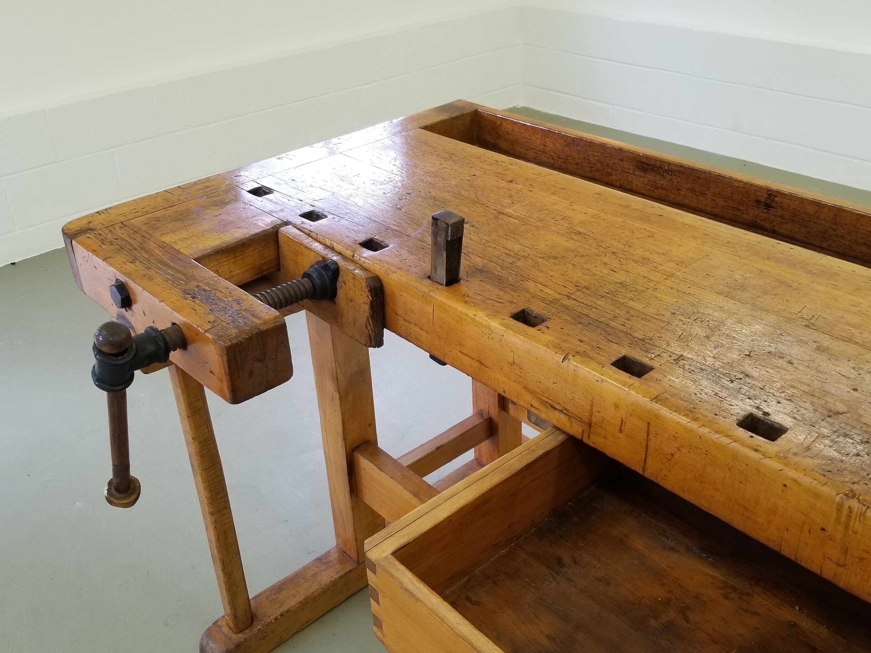 Vintage Carpenter's Work Bench Etsy