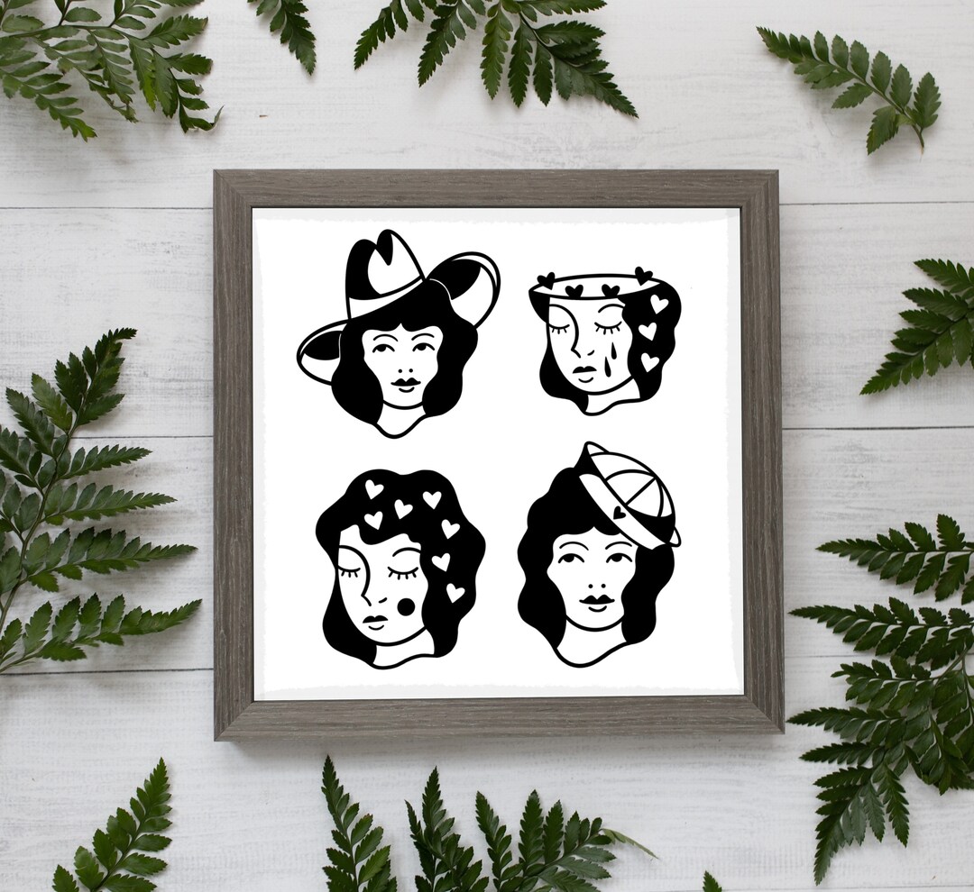 Traditional Tattoo Flash Sheet, Fine, Wall Art, Downloadable Print - Etsy