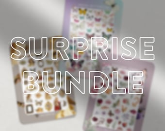 Surprise Decals Bundle • Set of 3 Decals • Waterslide Nail Decal Set