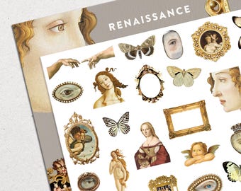 Renaissance Nail Decals: Vintage Venus, Painting & Butterfly Nail Art