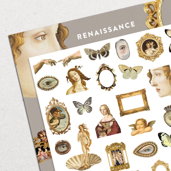 Renaissance Nail Decals: Vintage Venus, Painting & Butterfly Nail Art