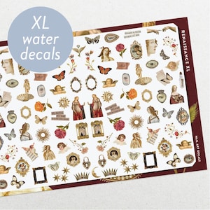 Renaissance XL Set • Waterslide Nail Decal Set • Venus, Painting & Butterflies Nail Art