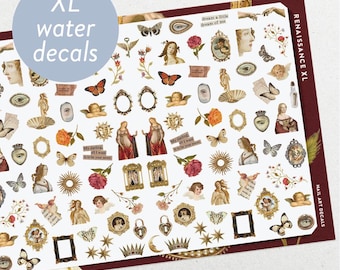 Renaissance XL Set • Waterslide Nail Decal Set • Venus, Painting & Butterflies Nail Art
