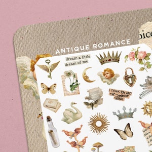 Antique Romance • Waterslide Nail Decal Set • Vintage Golden & Cherubs Nail Art