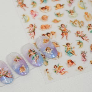Dainty Cherubs Nail Art Stickers
