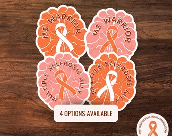 Multiple Sclerosis Warrior Matte Decal Sticker - MS Ally Support,Autoimmune Awareness, Invisible Illness, Support Squad Gift,Chronic Illness