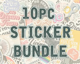 10pc Mix & Match Sticker Bundle