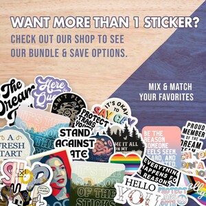 Artwork is work Matte Decal Sticker- Gift for Artists, Art Lovers, Gift for Makers, Shop Small, Support Artists, Waterbottle Sticker image 3
