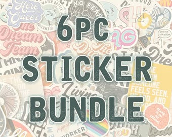 6pc Mix & Match Sticker Bundle