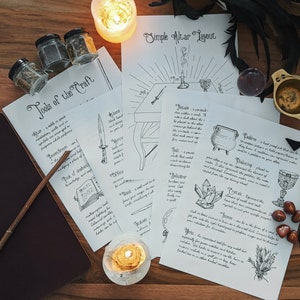 Witchcraft Tools - Book of Shadows Pages