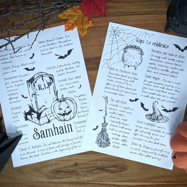 Samhain (Halloween) Sabbat Book of Shadows Pages