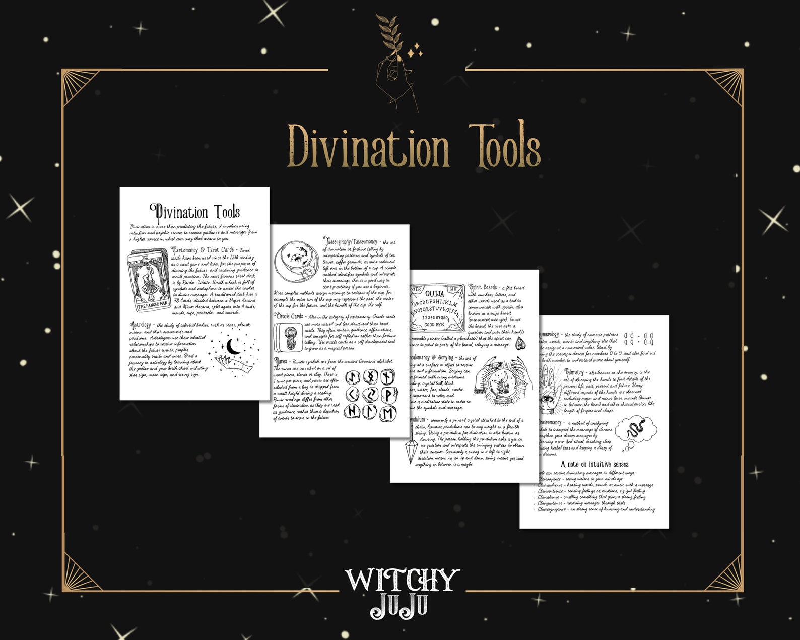 Divination Tools Book of Shadows Pages | Etsy