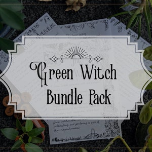 Green Witch bundle pack - Book of shadows pages - Witchcraft starter kit - Wicca - Printable grimoire