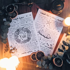 Yule, Grimoire Pages, Digital Download, Sabbats