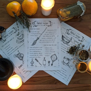 Herbal Recipes & Potions - Book of shadows pages - Witchcraft PDF