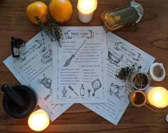 Kruidenrecepten en drankjes - Boek van schaduwpagina's - Hekserij PDF