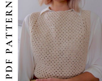 CROCHET PDF PATTERN - Granny Stitch Vest