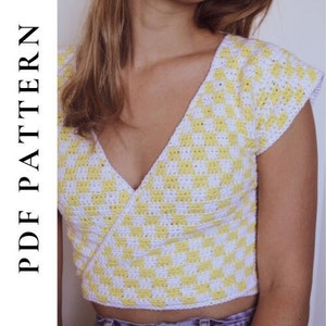 CROCHET PDF PATTERN - Summer Daze Wrap Top (Instant Download)