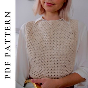 CROCHET PDF PATTERN - Granny Stitch Vest