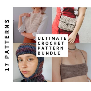 Ultimate Crochet Pattern Bundle | Crochet Pattern PDF, Crochet Top Pattern, Crochet Balaclava Pattern,