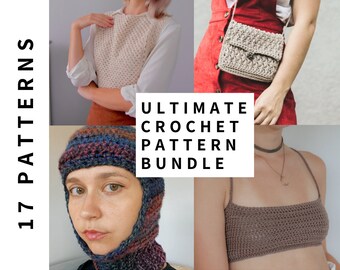 Ultimate Crochet Pattern Bundle | Crochet Pattern PDF, Crochet Top Pattern, Crochet Balaclava Pattern,