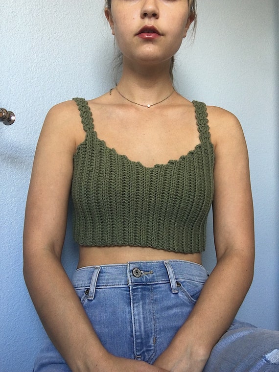 crochet crop top etsy