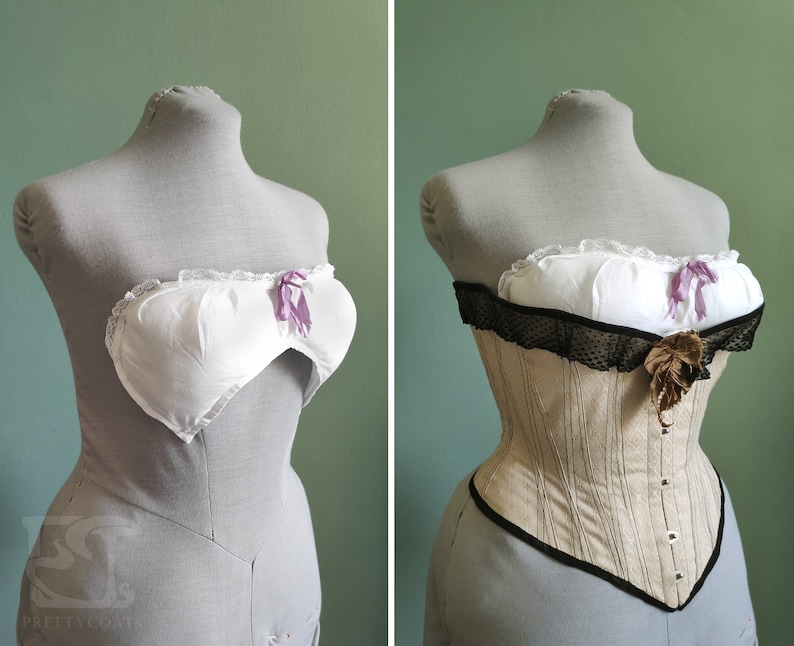 Edwardian Silk Brassiere Bra Top Handmade Antique Victorian