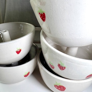 Handgemachte Keramik-Kuchentasse in Herzform – airfryer und backofentauglich | Tassenkuchen Becher Unikat | Geschenkidee Backfans