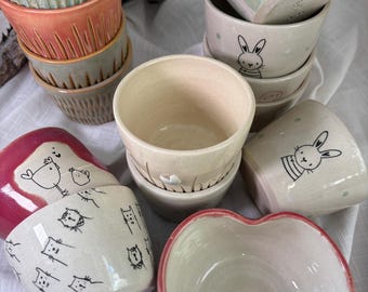 Airfryer Muffinform Keramik handgemacht – kleine Backform Ofenfest, Dessertschale, Dip Schale, minimalistisch Natur, Geschenk für sie 250ml