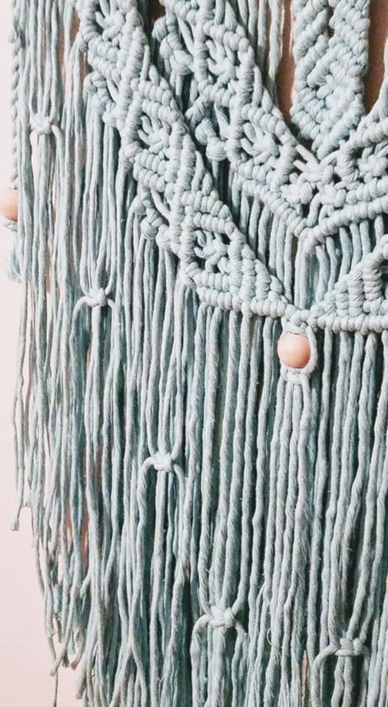 Mint Green Macrame Wall Hanging Etsy