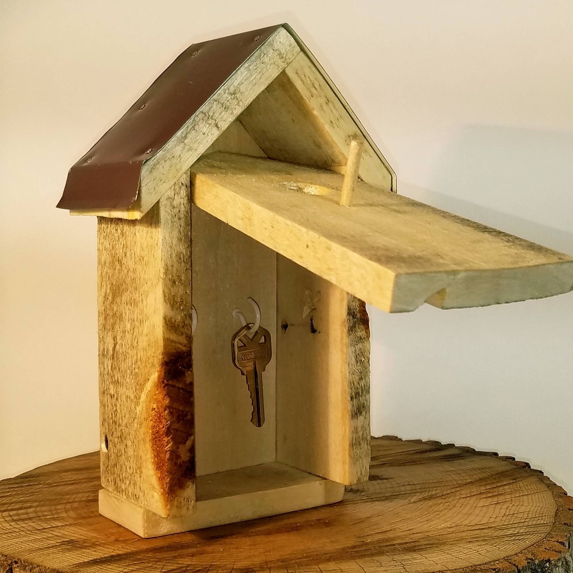 Birdhouse Hideakey post or hanging Handmade Outdoor Etsy