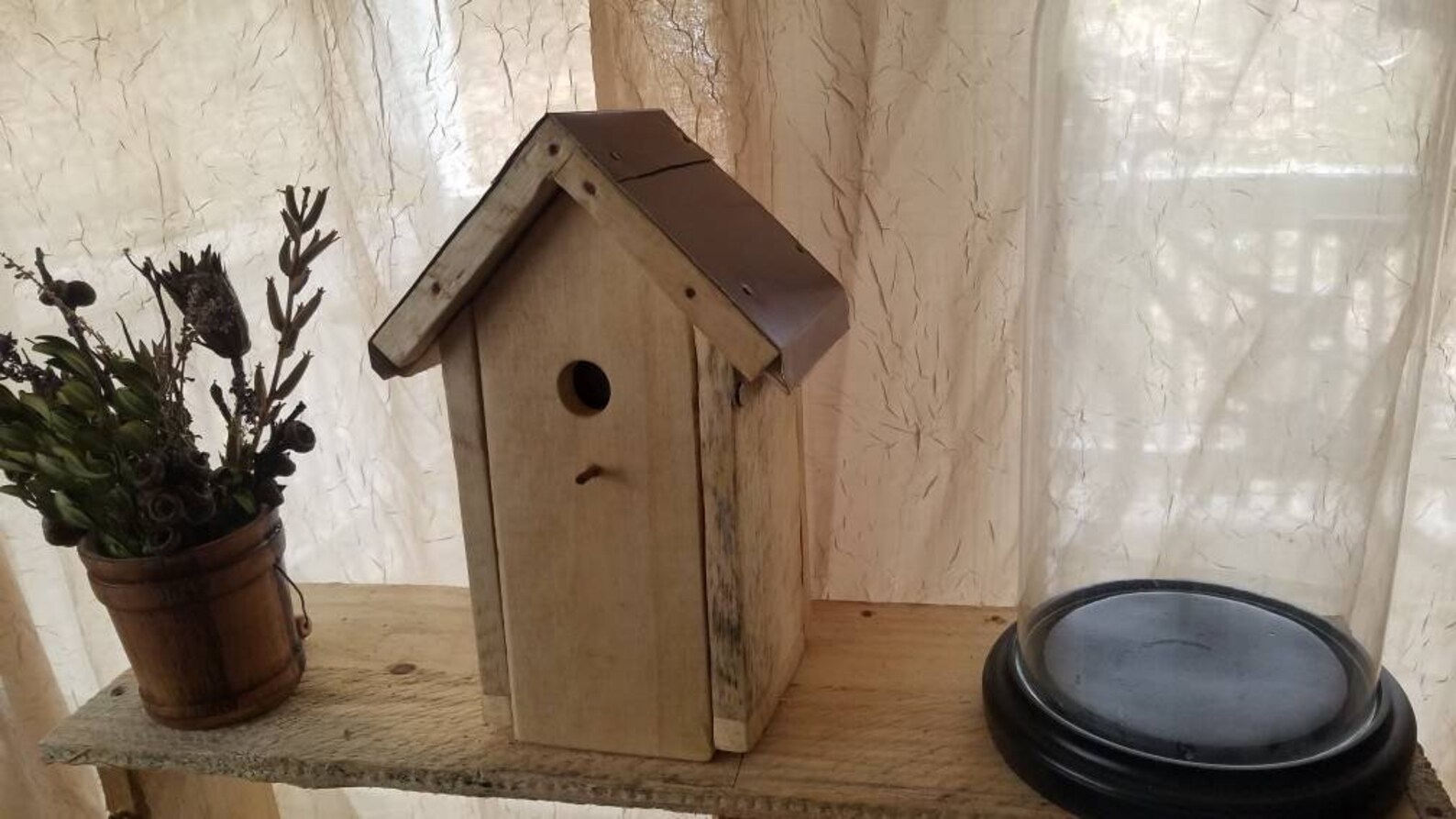 Birdhouse Hideakey post or hanging Handmade Outdoor Etsy