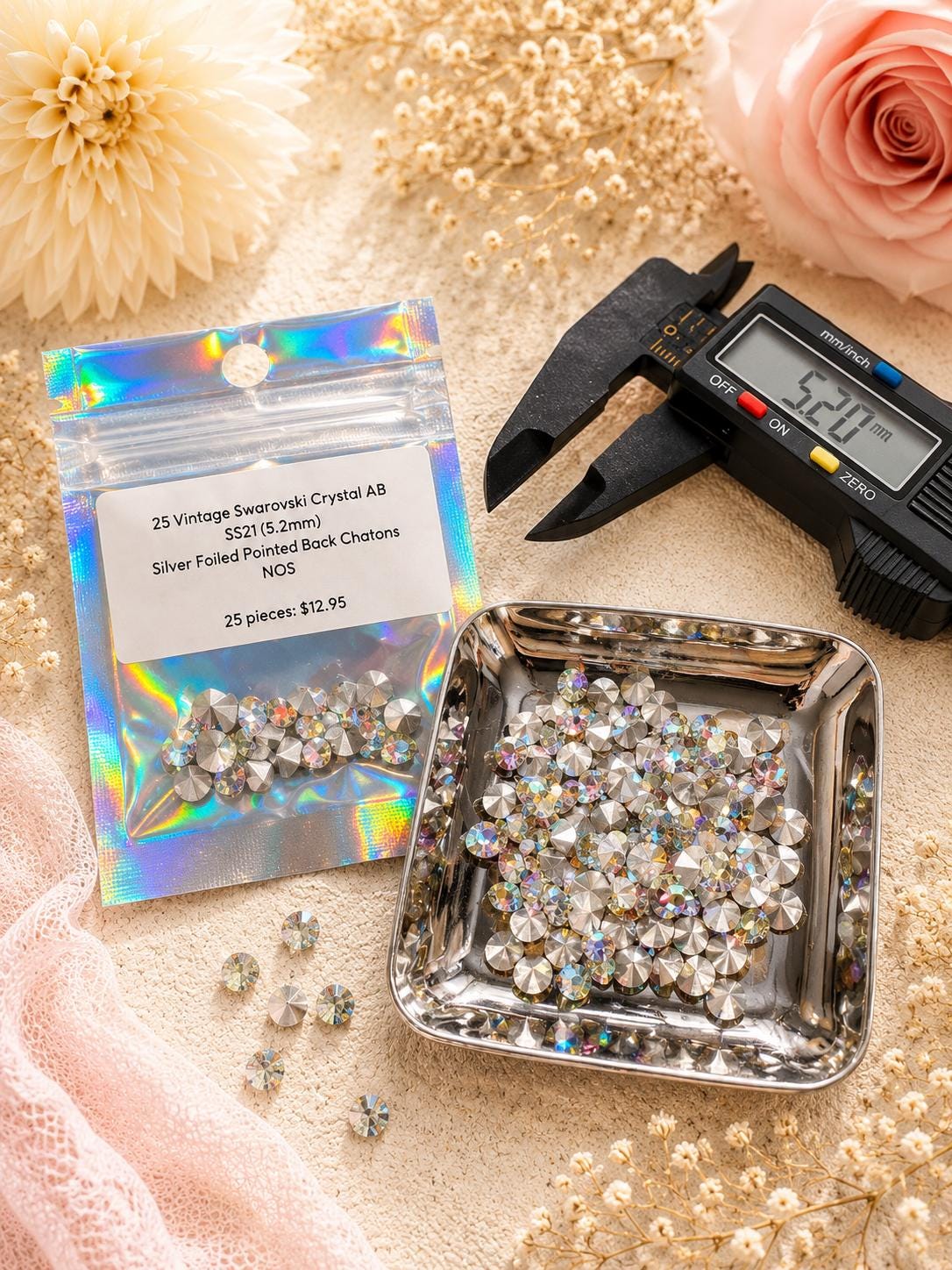 Crystal ab chatons rhinestone - Etsy 日本