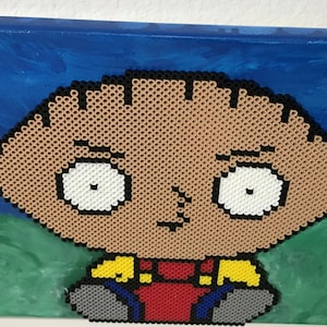 Handmade Perler Canvas Item - Family Guy - Stewie