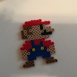 Handmade Perler Item - Super Mario Brothers - Mario Figure