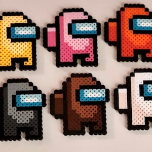 Handmade Perler Item - Among Us - Crewmates